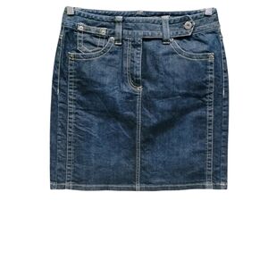 Ann Taylor Dark Blue Denim Mini Skirt